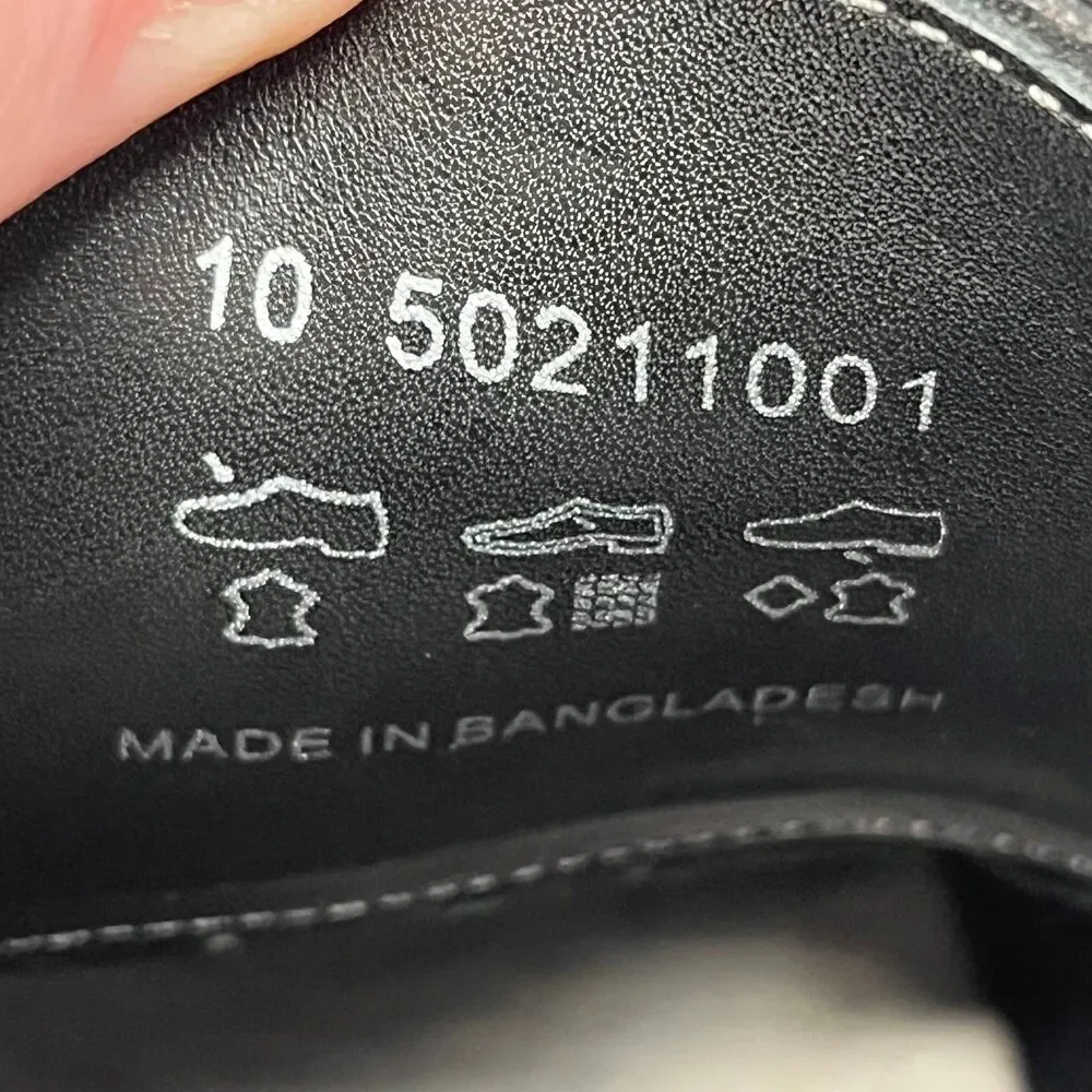 BOSS Hugo Boss Wingtip Oxford Dress Shoes Black Leather Mens Size 10 US
